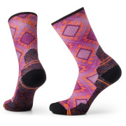 Damskie skarpety Smartwool W Hike Light Cushion Southwest Tile Crew różowy/czarny Meadow Mauve