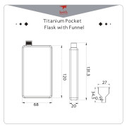 Piersiówka Keith Titanium Titanium Jug 120 ml
