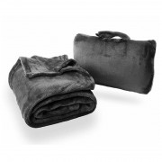 Koc turystyczny Cabeau Fold 'n Go Blanket czarny Charcoal