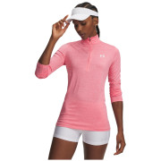 Damska koszulka Under Armour Tech 1/2 Zip- Twist różowy Pink