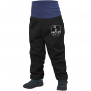 Spodnie dla maluchów z polaru Unuo Softshell czarny/niebieski