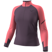 Damska koszulka Dynafit Alpine L/S 1/2 Zip Tee W różowy 6171 - cabana/6A90