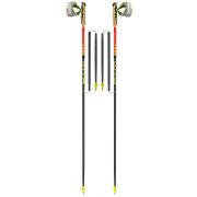Kijek trekkingowy Leki Micro Trail Race czerwony FloorescentRedNeonyellowNaturalcarbon
