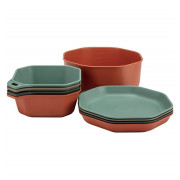 Zestaw naczyń Gerber Compleat Tableware Set czerwony/zielony