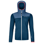 Bluza damska Ortovox Fleece Plus Hoody W niebieski petrol blue