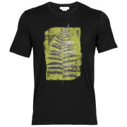 Koszulka męska Icebreaker Tech Lite II SS Tee Fern Imprint czarny black