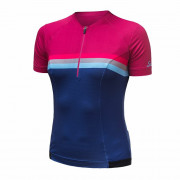 Damska koszulka kolarska Sensor Cyklo Tour fioletowy Lilla Stripes