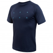 Męska koszulka Sensor Merino Blend Typo niebieski