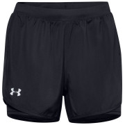 Szorty damskie Under Armour Fly By 2.0 2N1 Short czarny Black / Black / Reflective