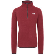 Sweter damski The North Face W 100 Glacier 1/4 Zip bordowy Rootbrn/Pomegranatestripe