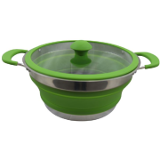 Garnek Vango Cuisine 3L Non-Stick Casserole srebrny/zielony herbal
