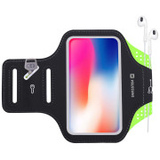 Etui na telefon Swissten ARMBAND CASE 6,0" czarny/zielony