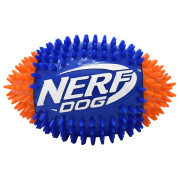 Zabawka dla psa Nerf Dog Squeak Spike Football 15cm niebieski/pomarańczowy modrá