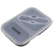 Miska + łyżko-widelec Regatta Silicon Foldable Mess Tin szary Ebony Grey