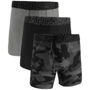 Męskie bokserki Under Armour Perf Tech Nov 6in czarny Black Neo Camo / Black / Castlerock Heather