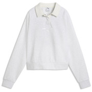 Bluza damska Puma CLASS Relaxed Longsleeve Polo FL biały White Glow Heather