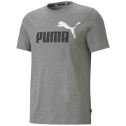 Koszulka męska Puma ESS+ 2 Col Logo Tee szary gray