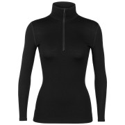 Damska koszulka Icebreaker 260 Tech LS Half Zip czarny black