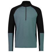 Męska koszulka Mons Royale Olympus Half Zip zielony/czarny Burnt Sage / Black