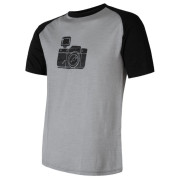 Koszulka męska Sensor Merino Active Pt Camera szary/czarny