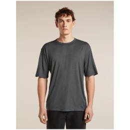 Męska koszulka Icebreaker Merino 150 Tech Lite SS Relaxed Tee ciemnoszary OBSIDIAN