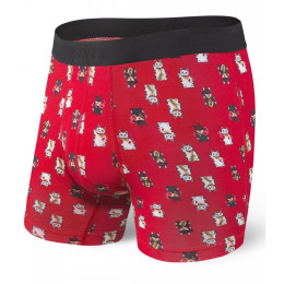 Bokserki Saxx Platinum Boxer Brief Fly czerwony RedLuckyCat