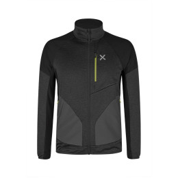 Męska bluza Montura Thermal Grid 2 Maglia czarny BLACK/VERDE LIME