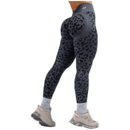 Damskie legginsy Nebbia Push-Up Compression Leopard Leggings Primal czarny BLACK LEOPARD