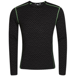 Męska koszulka Zulu Merino 240 Long czarny/zielony Black/Green