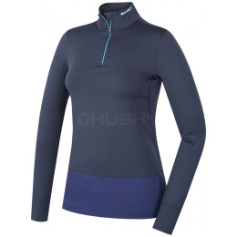 Damska koszulka Husky Active Winter zip dl.rukáv niebieski Blue