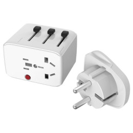 Adapter LifeVenture USB Travel Adaptor biały
