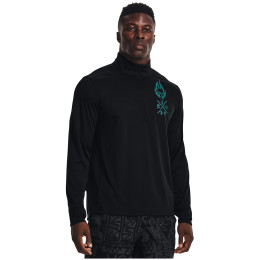 Męska bluza Under Armour Destroy All Miles 1/2 Zip czarny Black / Cerulean / Cerulean