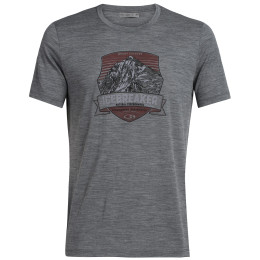 Koszulka męska Icebreaker Mens Tech Lite SS Crewe Everest Crest zarys GritstoneHthr