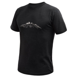 Męska koszulka Sensor Merino Cordura Peak czarny černá