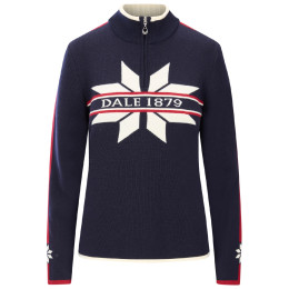 Sweter damski Dale of Norway Nåle Fem Sweater niebieski/biały Navy Offwhite Red Rose