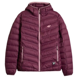 Damska kurtka hybrydowa 4F Down Jacket F0895 bordowy Dark Pink