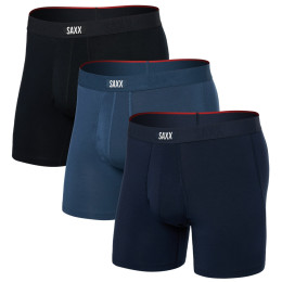 Męskie bokserki Saxx Vibe Xtra Soft Comfort Boxer Brf Fly 3Pk ciemnoniebieski dark denim/navy/black