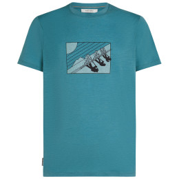 Koszulka męska Icebreaker Men Merino 150 Tech Lite SS Tee In The Wild jasnoniebieski Topaz