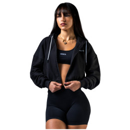 Bluza damska Nebbia Black zip-up hoodie Power czarny BLACK