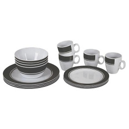 Zestaw naczyń Bo-Camp Dinner set 16 biały/szary White/Gray