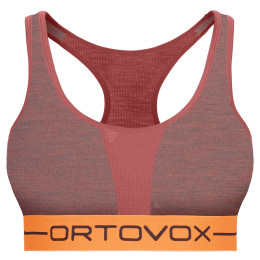 Sportowy biustonosz Ortovox 185 Rock'n'Wool Sport Top 2020 czerwony Blushblend
