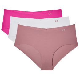 Majtki damskie Under Armour PS Hipster 3Pack różowy Pink Elixir / Halo Gray / Rebel Pink