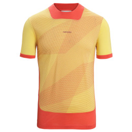 Męska koszulka Icebreaker Men ZoneKnit™ SS Tee GEODETIC pomarańczowy Summer/Vibrant Earth/Aop