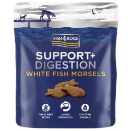 Przysmaki dla psów Fish4Dogs Digestion White Fish Morsels 225g