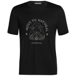 Koszulka męska Icebreaker Men Tech Lite II SS Tee Canopy Camper czarny black