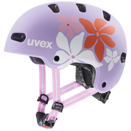 Dziecięcy kask rowerowy Uvex Kid 4 Style fioletowy flower lilac matt