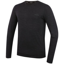 Koszulka męska MOOA MerinoSilk 160 long czarny black melange