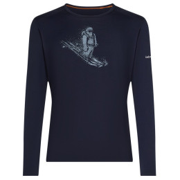 Męska koszulka Icebreaker Men Merino 200 Oasis LS Crewe SkiingYeti ciemnoniebieski Midnight Navy