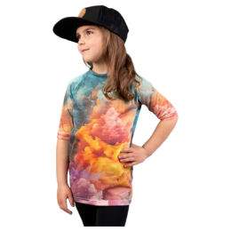 Dziecięca koszulka Drexiss All Explosion Pastel Merino Active pomarańczowy/niebieski