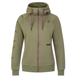 Bluza damska Rafiki Nuria Zip ciemnozielony burnt olive